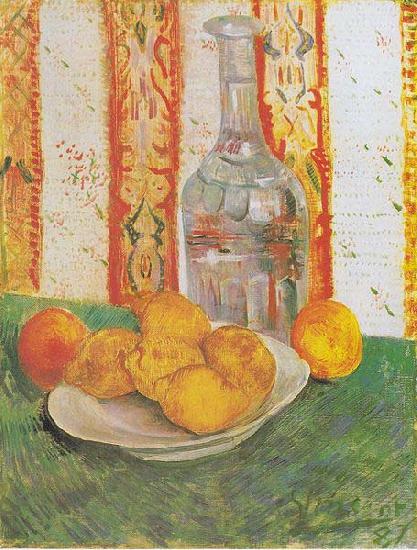 Vincent Van Gogh Still Life with Bottle and Lemons on a Plate Spain oil painting art